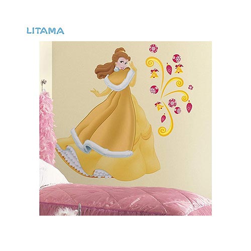 استیکر دیوار اتاق کودک RoomMates مدل Disney Princess Belle Holiday Add On