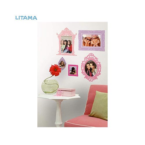 استیکر دیوار اتاق کودک RoomMates مدل Pink and purple frames